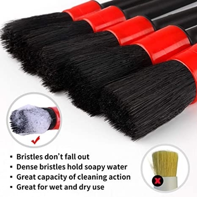 5 Different Sizes Car Detailing Brush Car Cleaning Tools Kit