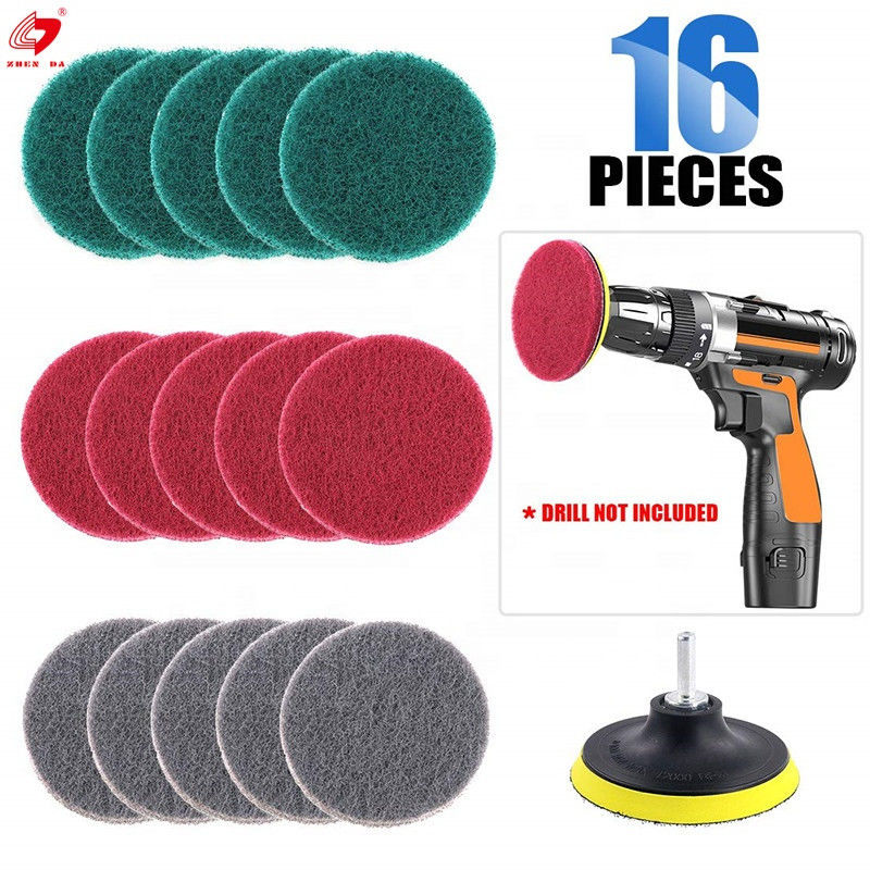 16 Pcs 4 Inch Cleaning Scouring Pads 150g For Cleaning And Polishing